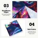 BVBOX Astronaut Space Blacklight Tapestry 79"x59", UV Reactive Floating Astronaut Iridescent Cloud Universe Galaxy Planet Glow in Dark Tapestries, Black Light Neon Upright Poster Wall Hanging Backdrop Decor for Bedroom Living Room by CozyNest Decor