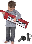 Pyle Digital Musical Keyboard 37 Keys, Electronic Karaoke Keytar with Wired Microphone, 4 Preset Selectable Tones, 4 Audio Rhythms, AUX Input, Rechargeable, Fun for Kids and All Ages by TinyTreasures Baby Boutique