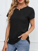 Soft Short Sleeve Shirts for Women, Crew Neck T Shirts for Women Loose Fitting Lightweight Top Basic Tee Shirt by TinyTreasures Baby Boutique