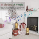 House & Garden Decoration,Christmas Lantern with 8 Pieces of Music,Sparkling Crystal Keep Circling Around The Snowman Families Music Box as a (Christmas Tree) by CozyNest Decor