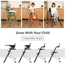 Unilove Grow with Me 2-in-1 Baby High Chair – Adjustable Toddler Chair with Baby Set, Removable Harness, One-Hand Seat & Footrest Adjustment, for Ages 6-60 Months - Truffle Black by TinyTreasures Baby Boutique
