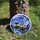 Bieye MSS005 Tiffany Style Stained Glass Mosaic Decorative Stepping Stone for Garden Decor (Owl, 12" Round) by CozyNest Decor