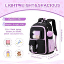 Kids Backpack for Girls School Bags for Middle School Students Book Bag for Elementary Primary Kawaii Ita Backpack, Black and Purple by TinyTreasures Baby Boutique