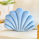 Dusty Blue Seashell Throw Pillows, Shell Shaped Throw Pillows, 13 Inch Soft Velvet Home Decorative Pillow Plush Cushion for Bed Couch Living Sofa Room Decor Accent Throw Pillow by CozyNest Decor
