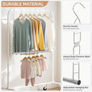STORAGE MANIAC Hanging Closet Rod, Adjustable Width and Height Closet Hanging Organizer, Space-Saving Clothes Hanging Bar, Closet Extender Hanging Rod Double Closet Hanging Rod, 2 Pack Chrome by CozyNest Decor