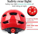 Kids Bike Helmet, Youth Toddler Boys Girls Helmets, 2 Size Adjustable for Ages 2-3-5-8-14 Years, Child Helmet with Visor and LED Light, Lightweight Multi-Sport Bicycle Scooter Cycling Helmets by TinyTreasures Baby Boutique