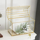 Wedding Card Box with Slot, 12.2'' Large Glass Card Boxes for Reception, Gold Card Holder, Clear Decorative Storage Box with Lock for Baby Shower, Birthday Party, Christmas, Bridal Shower by CozyNest Decor