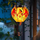Cardinal Solar Hot Air Balloon Lantern with Flame, Glass Hot Air Balloon Solar Lantern Outdoor Waterproof, Hanging Hot Air Balloon Solar Light, Cardinal Gifts for Mom Woman Christmas