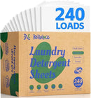 Laundry Detergent Sheets - 240 Loads Unscented Gentle on Sensitive Skin, Laundry Sheets for Dorm,College,Home, Hotel,Apartment,Camping,Cruise,Road Trip,Small space, Family School Travel Essentials by CozyNest Decor