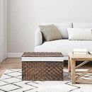 Wicker Storage Basket with Lid, 42.3 Gallon (160L) Large Blanket Basket with Lid, Woven Storage Bin with Handles, Removable Liner, Metal Frame, Foldable, for Bedroom, Laundry Room, Brown by CozyNest Decor