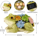 pearlstar Garden Statues, Frog Solar Statue Garden Decor Clearance, Cute Resin Frog Figurines with 7 LED Solar Lights Lawn Decorations for Patio Yard Gifts for Mom Grandma Housewarming by GreenHaven Gardens