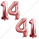 GOER Number 14 Balloons for 14th Birthday Sweet 14 Party Decorations,42 Inch Jumbo Foil Helium 41 Balloons for 41st Birthday Party Decoration (Rose Gold) by TinyTreasures Baby Boutique