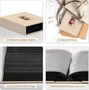 Popotop Photo Album 4x6 100 Pockets with Leather Hardcover Cover, Small Photo Album Holder Book with 50Pcs Pages for Family Travel Wedding Baby Gifts by TinyTreasures Baby Boutique