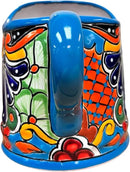 Talavera Watering Can Planter Large Flower Pot Large Mexican Pottery Folk Art Hand Painted Home Decor Garden Ceramic Handmade Multicolor 15" (Multi 3) by CozyNest Decor