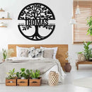 Metal Signs Customized, Tree of Life Metal Signs, Personalized Family Name Sign, Outdoor Metal Wall Art, Metal Tree Wall Decor, Porch Signs Outdoor, Housewarming Gift, Rustic Home Decor by CozyNest Decor