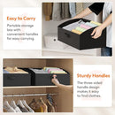 Lifewit Storage Baskets for Shelves, 6 Packs Non-woven Fabric Trapezoid Closet Organizer Bins with Handles, Foldable Clothing Containers Box for Clothes, Toy, Towel, Book, DVD, Hats, Large-Black by TinyTreasures Baby Boutique