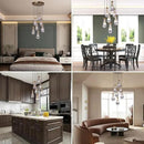 7 Light Raindrop Chandeliers, Brass Teardrop Cluster Pendant Lights Kitchen Island, Gold Dining Room Chandeliers Over Table Hanging Pendant Lighting for High Ceiling, Entryway Staircase by CozyNest Decor