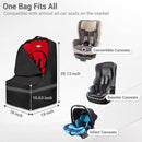 Car Seat Travel Bag - Padded, Comfortable, Durable, Roomy Gate Check Carseat Cover Backpack Fits 3-in-1，Convertible, Booster & Infant Car Seats for Airplane, Airport, Gray by TinyTreasures Baby Boutique