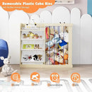 Kids Toy Storage Organizer with 3 Removable Plastic Bins Toddler Montessori Bookshelf with Stuffed Animal Net Holder Baby Bookcase Plush Organizer for Playroom, Bedroom,,Kids Room,Classroom,Nursery by CozyNest Decor