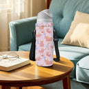 Neoprene Water Bottle Carrier Bag with Adjustable Shoulder Strap for Men Women Walking Hiking,Portable Insulated Holder Case for Stainless Steel/Glass/Plastic Bottles by TinyTreasures Baby Boutique