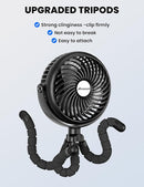 AMACOOL Baby Stroller Fan - 5000mAh Rechargeable, 3-Speed, Strong Yet Quiet, 360°Rotate Portable Clip on Fan for Travel, Car Seat, Crib, Bike, Treadmill, Beach Vacation Essentials by TinyTreasures Baby Boutique