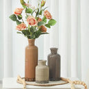 Ceramic Vase Set of 3, Neutral Flower Vases Home Decor, Pottery Rustic Farmhouse Decorative Vases Modern Decor for Table Mantel Entryway Bookshelf Living Room Kitchen Bedroom - Brown by GreenHaven Gardens