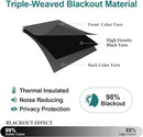 ChrisDowa Grommet Room Darkening Curtains for Bedroom and Living Room - 2 Panels Set Thermal Insulated Blackout Curtains (Dark Grey, 52W x 45L) by CozyNest Decor