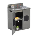 ECR4Kids Play Kitchen Stove, Wooden Playset, Grey Wash by TinyTreasures Baby Boutique