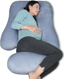 MOON PARK Pregnancy Pillows for Sleeping - U Shaped Full Body Maternity Pillow with Removable Cover - Support for Back, Legs, Belly, HIPS - 57 Inch Pregnancy Pillow for Women - Grey by TinyTreasures Baby Boutique