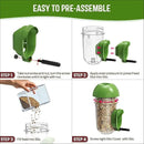 LONA Bird Feeders for Outdoors, Tube Feeder Weatherproof with Multiple Hanging Methods, Wild Bird Feeding Silo for Outside, 1 Port by CozyNest Decor