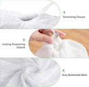 4Pcs Mesh Laundry Bags, Heavy Duty Laundry Bag, Durable Delicate Laundry Bag for College, Dorm, Travel, Family And Apartment Dwellers, (1small, 1medium, 1large, 1xx-Large) White by TinyTreasures Baby Boutique