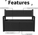 80 Gallon Storage Bench Deck Box Waterproof Lockable,Outdoor Storage Furniture for Patio,Garden and Porch,Tools and Cushions（Black） by CozyNest Decor
