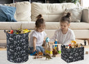 HIYAGON Rectangular Dinosaur Basket Empty Cute Storage Bin Organizer Box Dinosaur Room Decor for Books(Black Dinosaurs) by TinyTreasures Baby Boutique