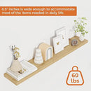 Fun Memories Floating Shelves for Wall, 40" Rustic Wood Deep Wall Mounted Shelves with Invisible Brackets for Decor & Storage, Floating Shelf for Living Room, Bathroom (Oak, Set of 2) by CozyNest Decor