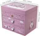 Music Jewelry Box for girls Pink Princess Castle girls jewelry box Little girl birthday christmas Gift kids jewelry box Organizer by TinyTreasures Baby Boutique