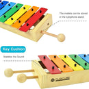 MUSICUBE Xylophone for Kids Wood Xylophone with Mallets Orff Music Instrument for Educational& Preschool Learning Baby Percussion Kit with Professional Tuning for Toddlers Gift Choice for Children age by TinyTreasures Baby Boutique