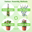2 Pack Garden Trellis for Climbing Plants Outdoor, 79"/6.6ft Tall Rustproof Tomato Trellis, PE Coated Metal Plant Trellis Indoor, Tower Trellis for Potted Plants Flowers Vines Vegetables by GreenHaven Gardens