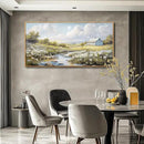 PHAOHUAXM Large Canvas Wall Art For Living Room Wall Decor For Bedroom Flower Watercolour Office Decoration Countryside Scenery Wall Picture Printing Art Painting Home Decor 30x60 In Wood Framed by CozyNest Decor
