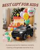 12V Licensed Ram 1500 Ride on Toy for Kids, Toddler Ride on Pickup Truck with Parent Remote Control, Electric Car for Kids with Truck Bed Storage, 3 Point Safety Belt (Black) by TinyTreasures Baby Boutique