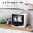 COMFEE' Portable Mini Dishwasher Countertop with 5L Built-in Water Tank for Apartments& RVs, No Hookup Needed, 6 Programs, 360° Dual Spray, 162℉ High-Temp& Air-Dry Function by TinyTreasures Baby Boutique
