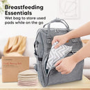 Organic Nursing Pads - 8 Washable Viscose Derived from Bamboo Breastfeeding Pads, Wash Bag, Reusable Breast Pads for Breastfeeding, Nipple Pads for Breastfeeding Essentials(Neutrals, L 4.8") by TinyTreasures Baby Boutique