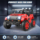 Hikole 24V Kids Electric Car with Remote Control - 4WD/2WD Switchable Two Seater Ride on Cars with 4x200W Powerful Engines, LED Lights, Spring Suspension, Ride on Toys for Kids Ages 4-8, Red by TinyTreasures Baby Boutique