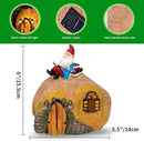 mopha Garden House Statues, Funny Gnome Fairy Garden Lights Figurine,Resin Solar Powered Outdoor Decor Patio Yard Lawn Ornament Decoration by GreenHaven Gardens