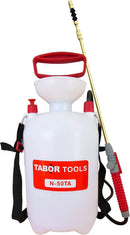 TABOR TOOLS 1.3 Gallon Lawn and Garden Pump Pressure with Pressure Relief Valve, Adjustable Shoulder Strap, Telescopic Adjustable Wand and Extra Set of Seals. N50TA. by GreenHaven Gardens