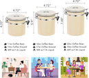 ShanSon Coffee Canister Airtight Coffee Container Stainless Steel Coffee Bean Storage Container with CO2 Release Valve and Scoop Coffee Canister for Beans,Grounds,Sugar,Flour,Tea,Cereal,22OZ,Brown by CozyNest Decor