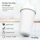 Re-Play Sippy Cups for Toddlers - 10 Oz. Reusable Spill Proof Cups for Kids, Dishwasher/Microwave Safe - Made in USA - Set of 3-3.13" x 6.25" - Modern Pink by TinyTreasures Baby Boutique