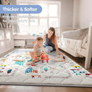 Car Portable Baby Play Mat 50x50 Playpen Mat Upgraded Thicker Baby Floor Play Mat Non-Slip Cushioned Crawling Mat Waterproof Kids Play Mat Activity Playmats for Babies Toddler Tummy Time(50x50, Car) by TinyTreasures Baby Boutique