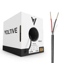 Voltive 22/2 Shielded Riser - CL3R Rated - Bare Copper - 500 Foot Box - Black by GreenHaven Gardens