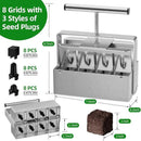 Soil Blocker, Soil Block Maker for Seed Starting with Strong Hand Held, 8 Pcs 2-Inch Soil Blocking Tool for Grow Seedling, Seed Starter Soil Tray Garden Potting Soil, Indoor Outdoor Plants by GreenHaven Gardens