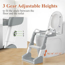 Potty Training Seat, Toddler Toilet Seat for Little Boys Girls, Potty Training Toilet with Urinals, Toddler Step Stool Ladder and Splash Guard (Gray) by TinyTreasures Baby Boutique